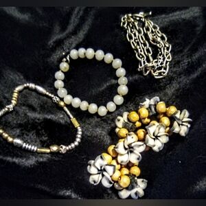 Elegant Silver and Gold Women's Bracelet Set